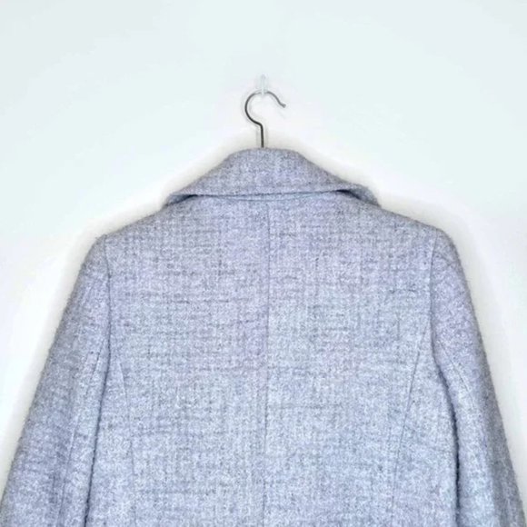 club monaco wool-blend boucle jacket with fur cuffs XS - Picture 4 of 6